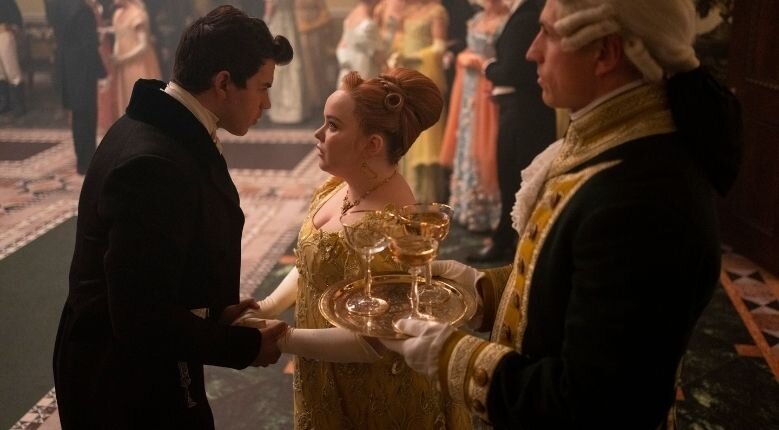 Luke Newton and Nicola Coughlin as Colin Bridgerton and Penelope Featherington Luke Newton and Nicola Coughlin as Colin Bridgerton and Penelope Featherington