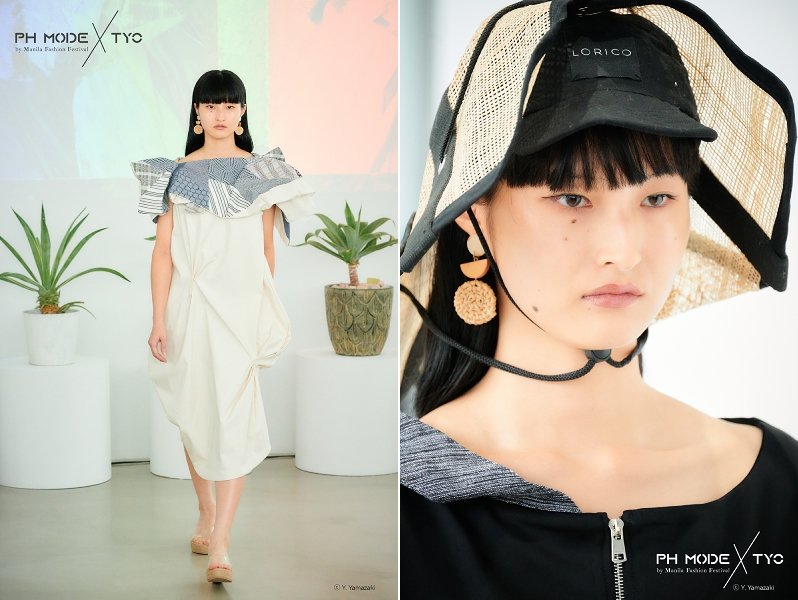 A collage of the PH MODE x TYO by Manila Fashion Festival (MFF) pieces showcased on the runway