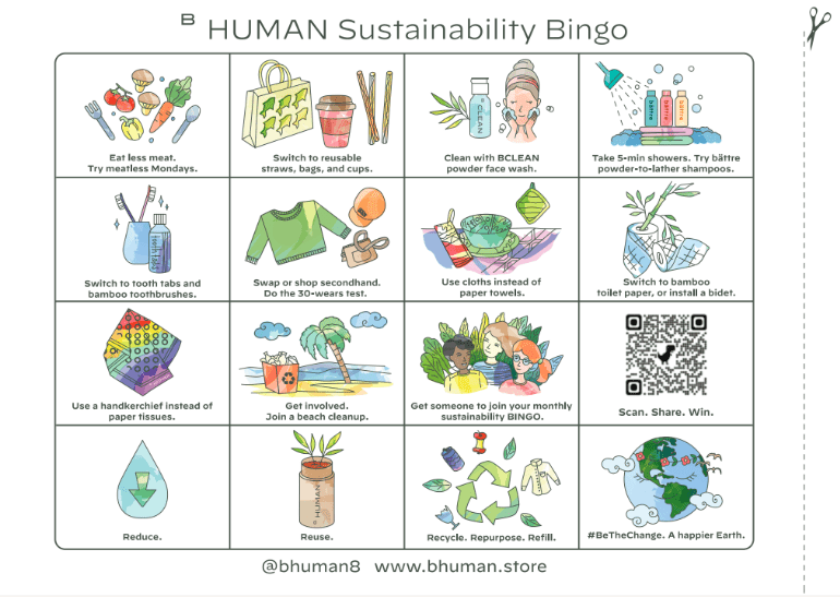 BHUMAN's Sustainability Bingo Card BHUMAN's Sustainability Bingo Card
